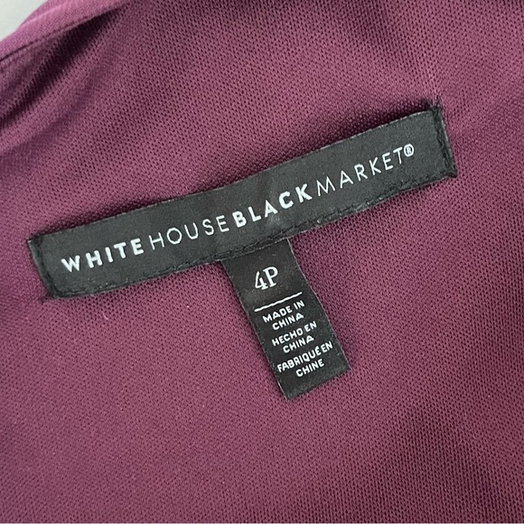 WHBM Instantly Slimming Twist-Detail Sheath Dress Purple Size 4P Petite - Picture 11 of 14